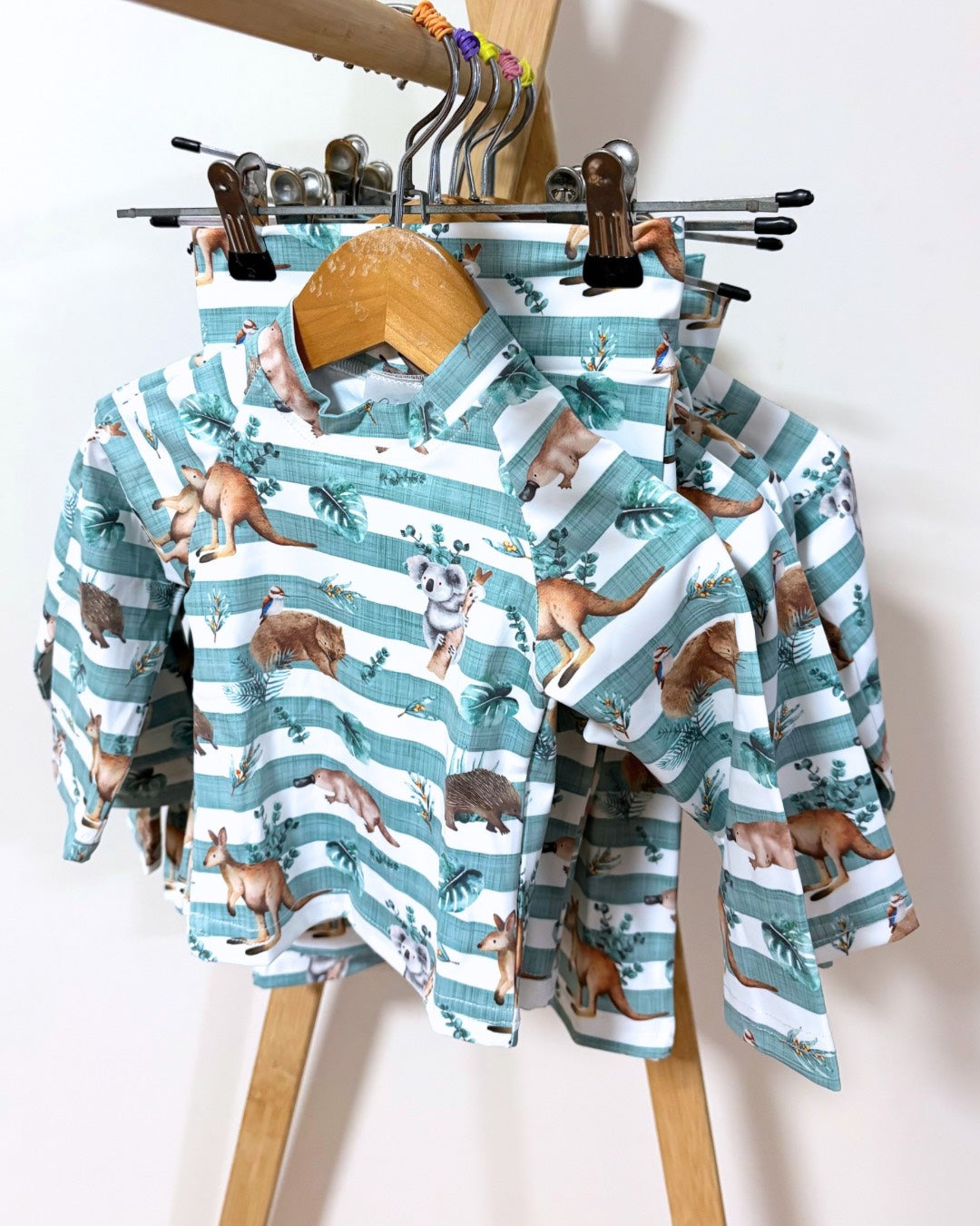 Aussie Animals Stripe Rashie Set