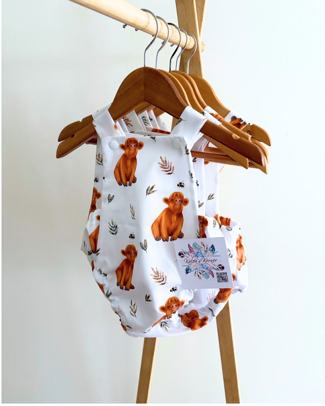 Baby Highland Cows Playsuit