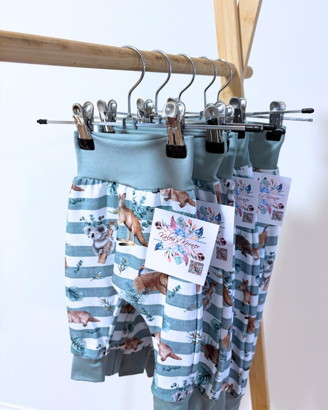 Aussie Animals Stripe Harem Pants