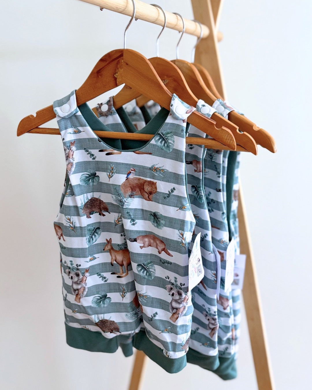Aussie Animals Stripe Romper