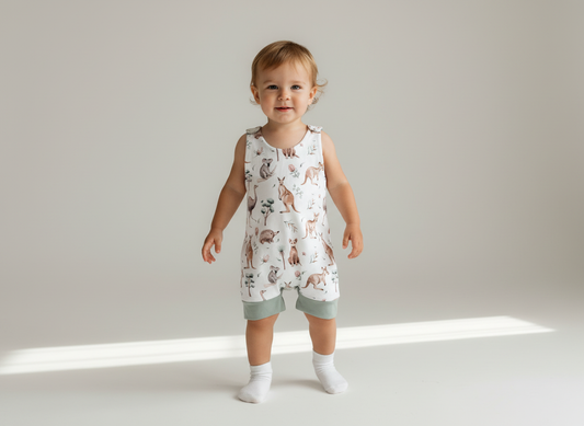 Aussie Animals Romper (White)