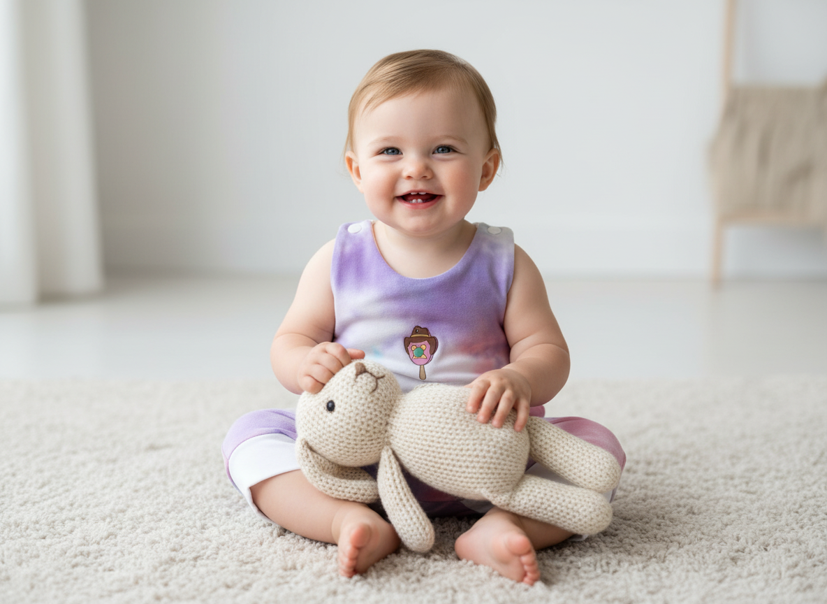 Tie Dye Romper on model side view