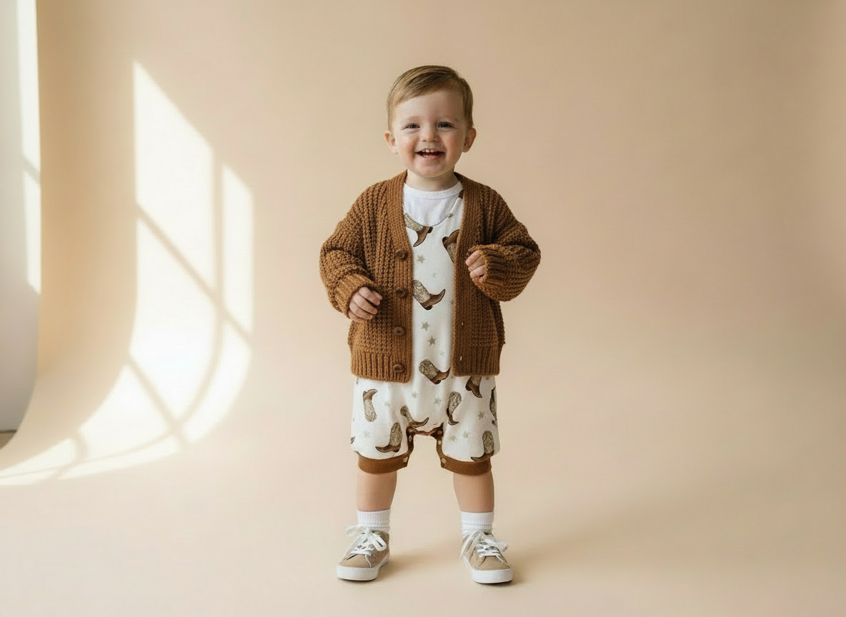 Cow Boy Boots Romper handmade baby romper Australia