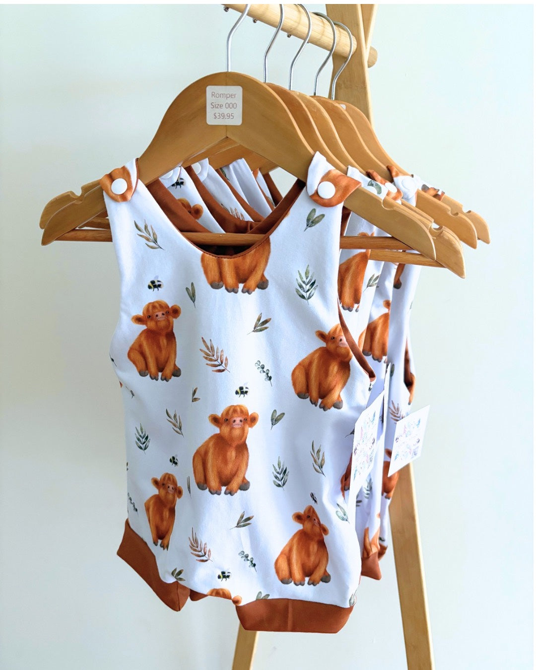 Highland Cow Romper PREORDER