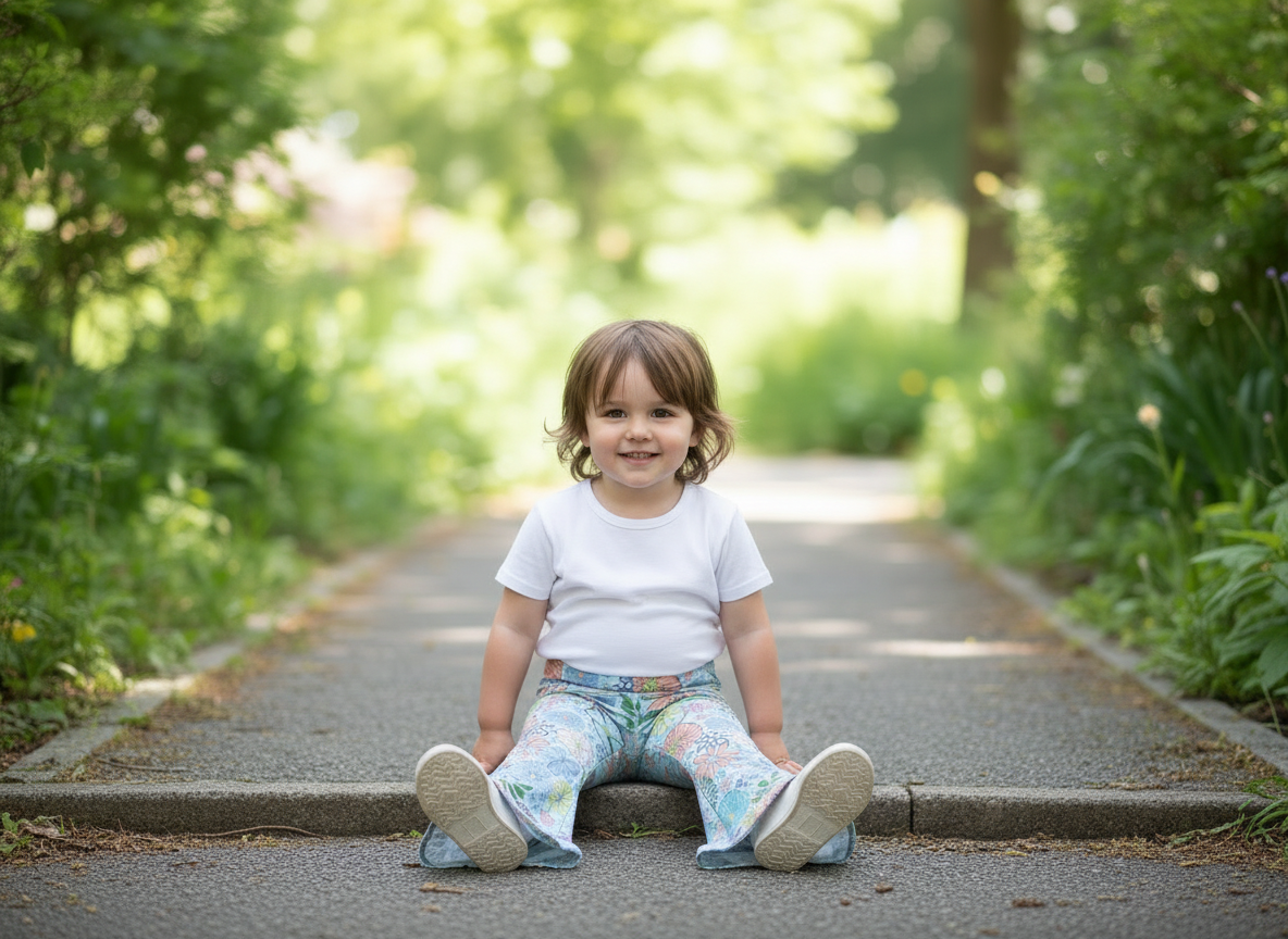 Blue Floral Flares (New Arrival)