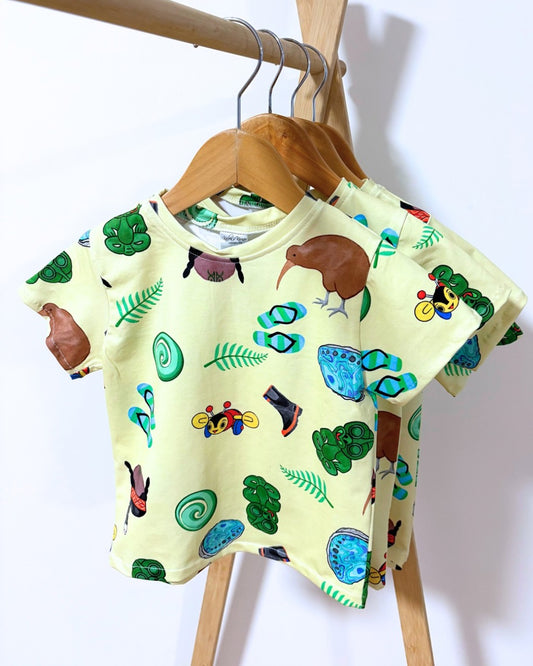 Kiwiana (yellow) tee