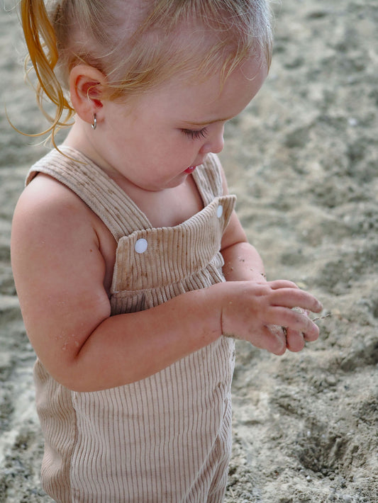 Corduroy Overalls - Beige