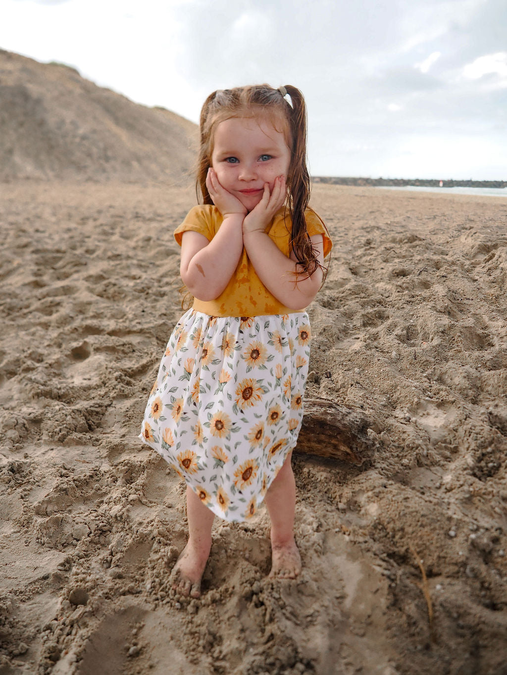Sunflower T-shirt Dress