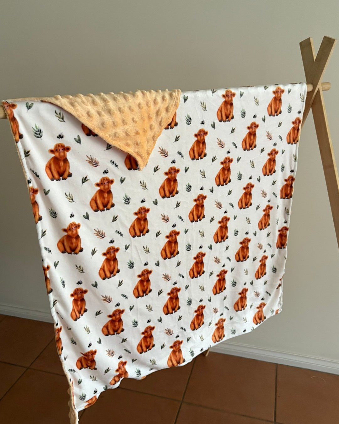 Highland Cow Pram Blanket