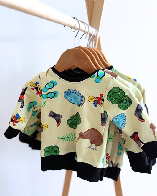 Kiwiana Yellow Sweatshirt