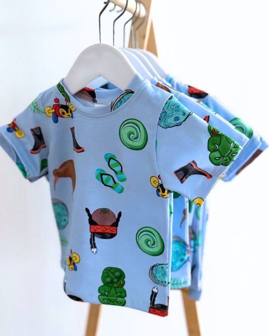 Kiwiana Tee (Blue)