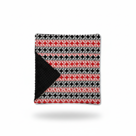 Mangōpare Pram Blanket handmade Minky pram blanket on white background